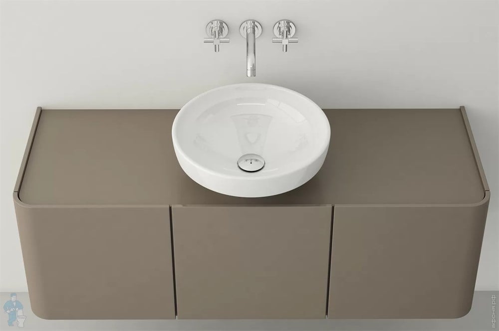 Water Jewels Çanak Lavabo Armatür Deliksiz 40 cm Beyaz 4334B003-0016