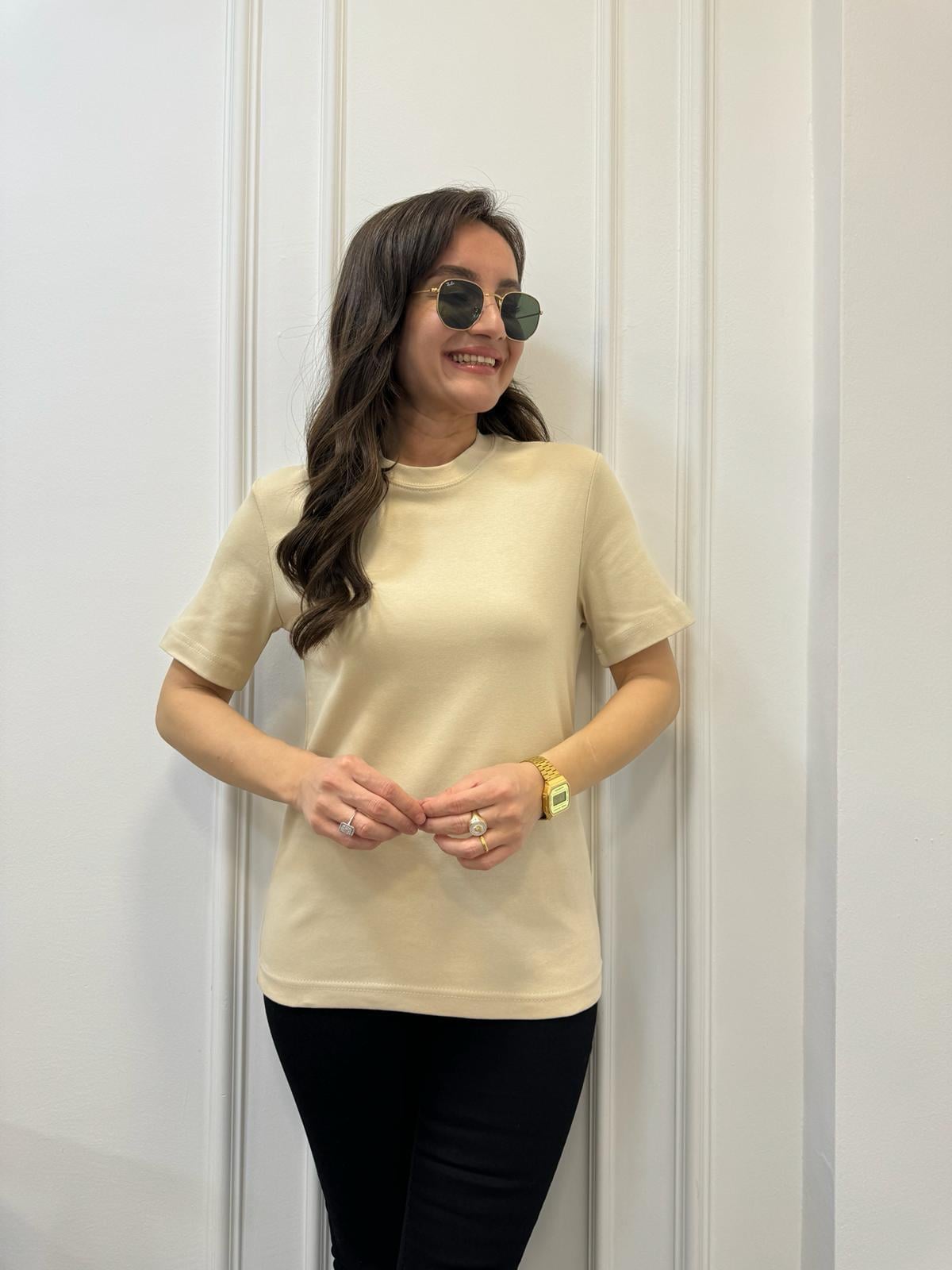 Bej Massimo Dutti Tişört