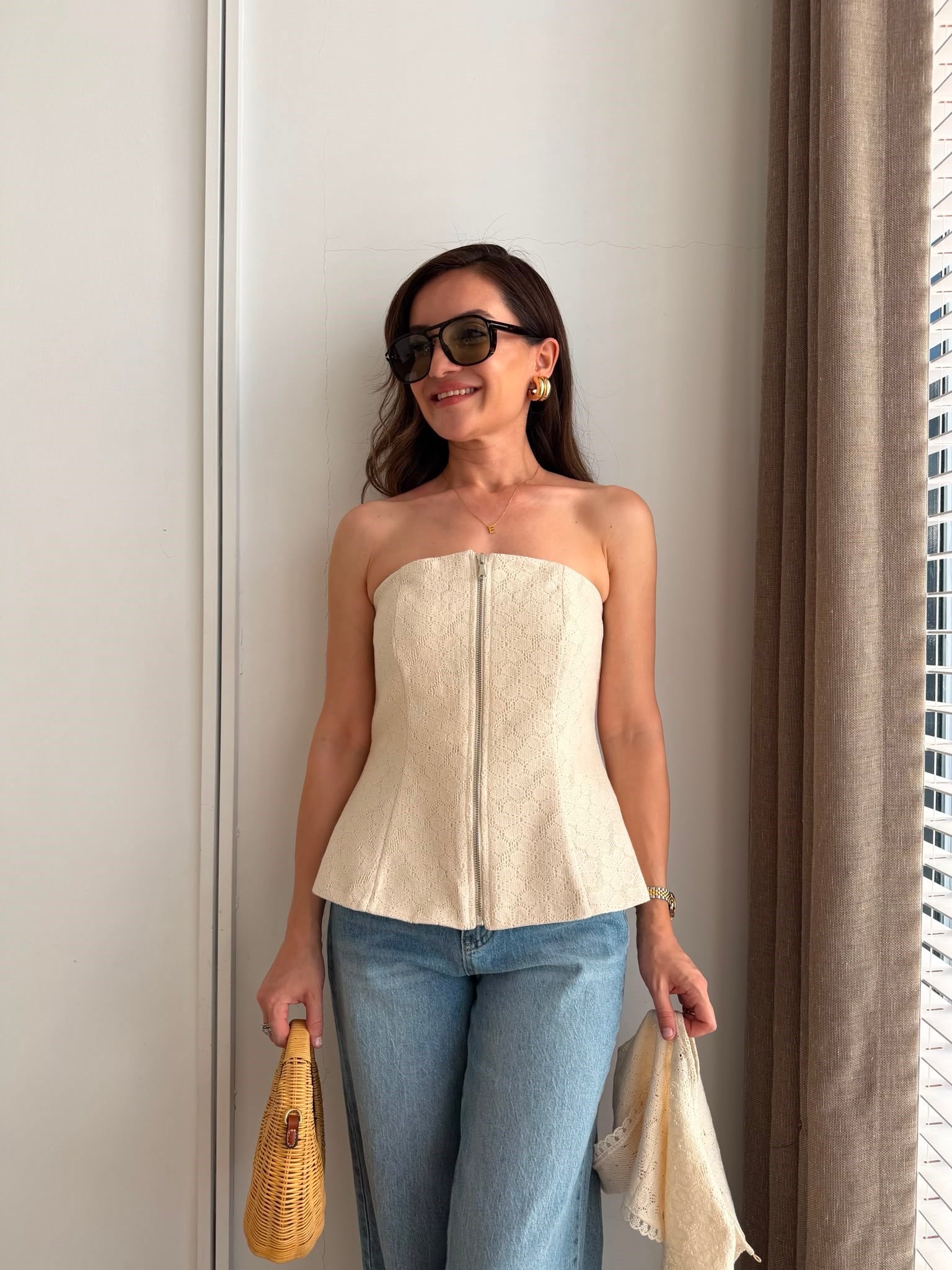 Bej Pelerin Büstiyer İkili Takım 37526