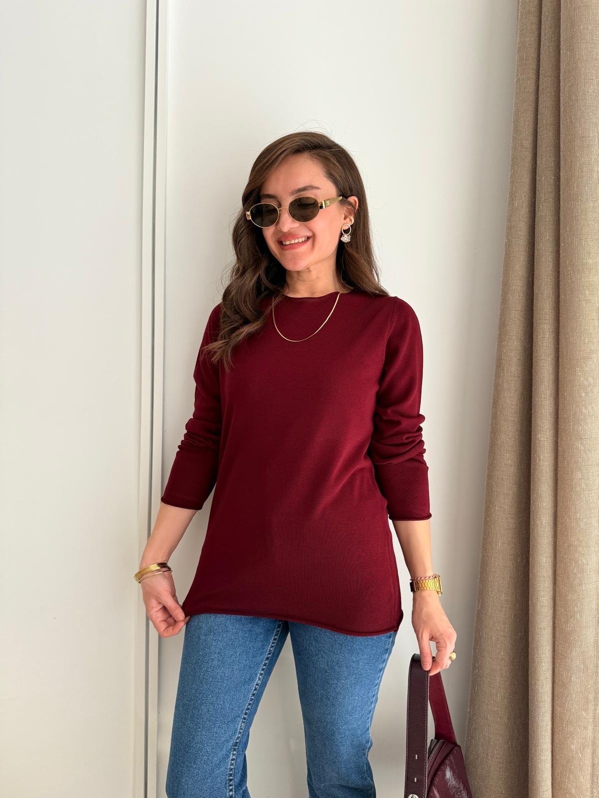 Bordo Basic Triko Kazak 241061