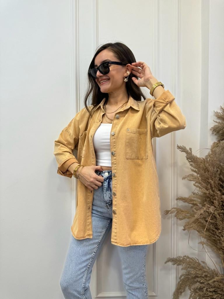 Camel Gabardin Gömlek 358