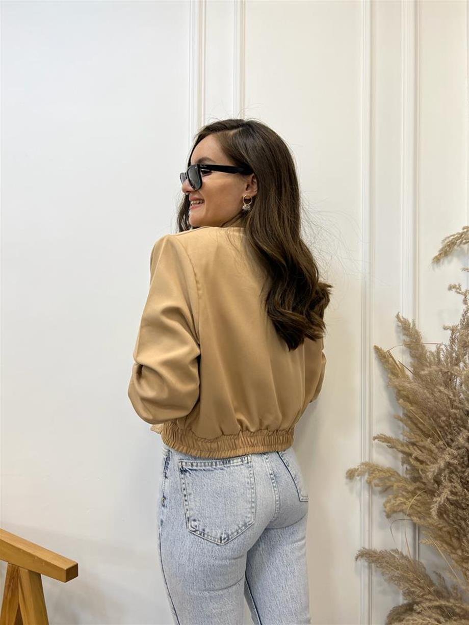 Camel Marka Model Dik Yaka Bomber Ceket 58325