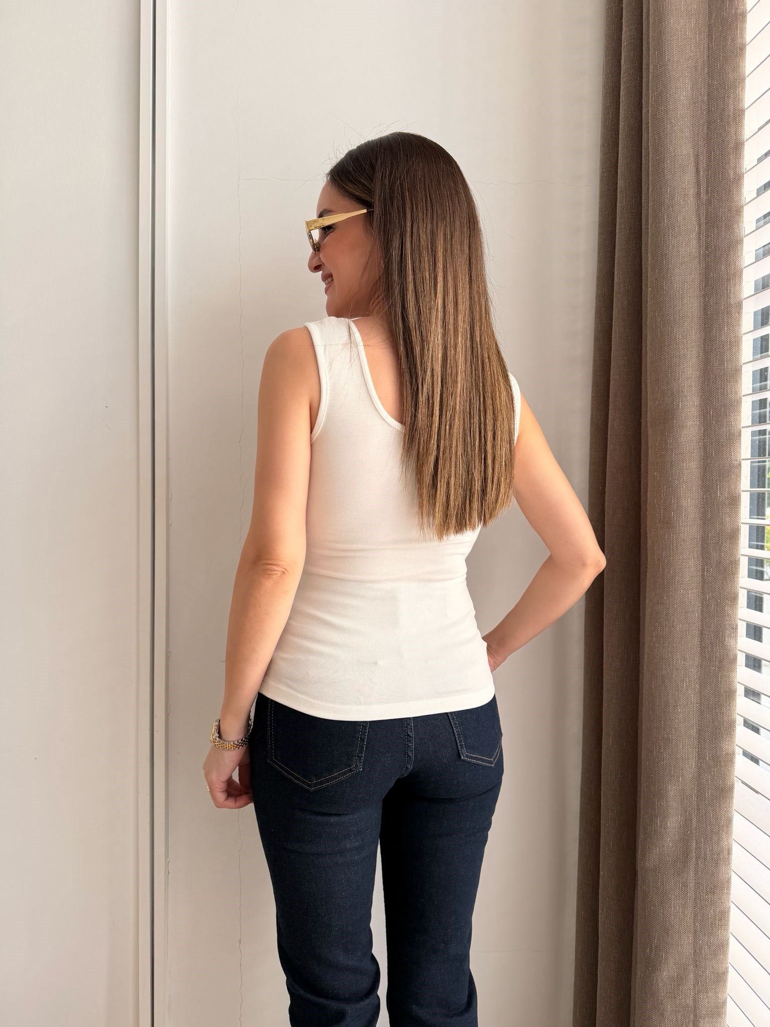 Ekru Göğüs Pedli Askılı Atlet 1592