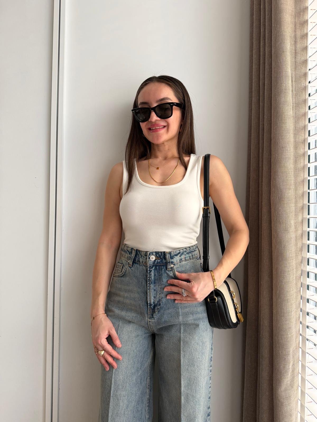 Ekru Kalın Askılı Atlet 1385