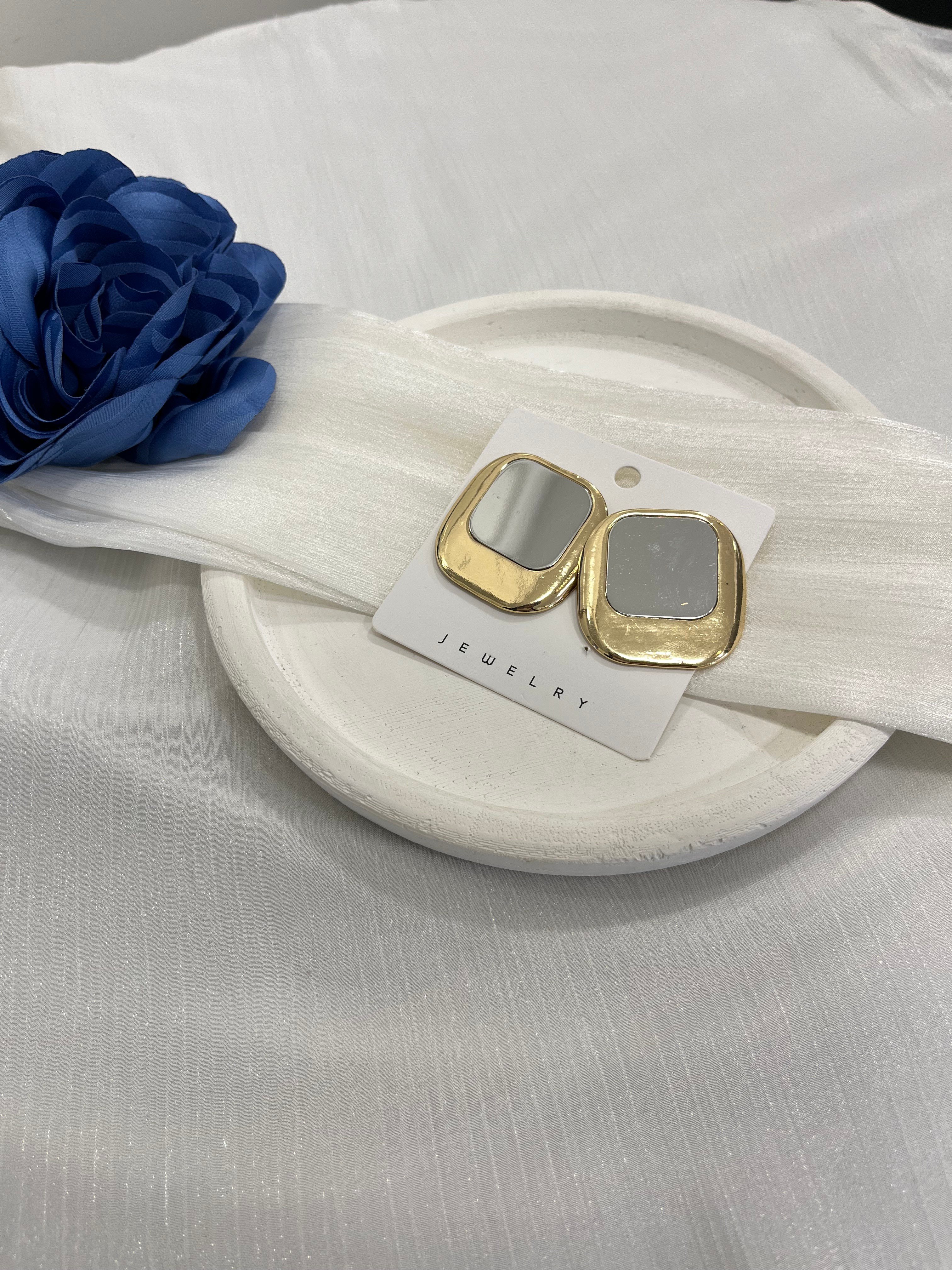Gold Aynalı Küpe KP74