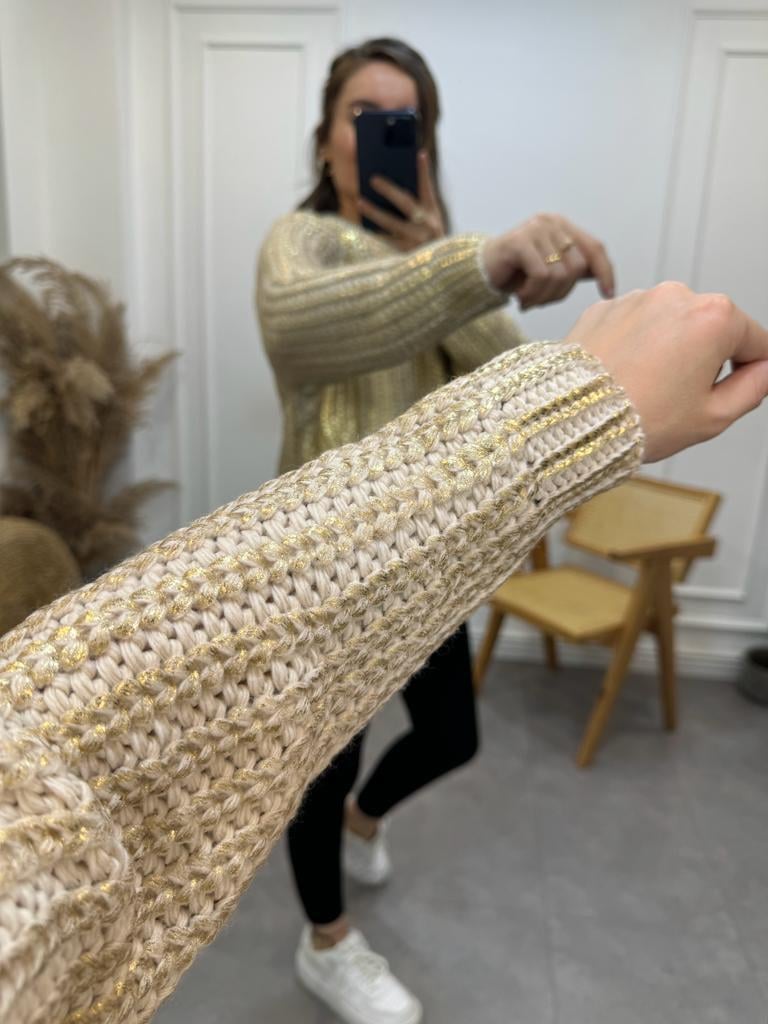 Gold Örme Bisiklet Yaka Kazak 4145