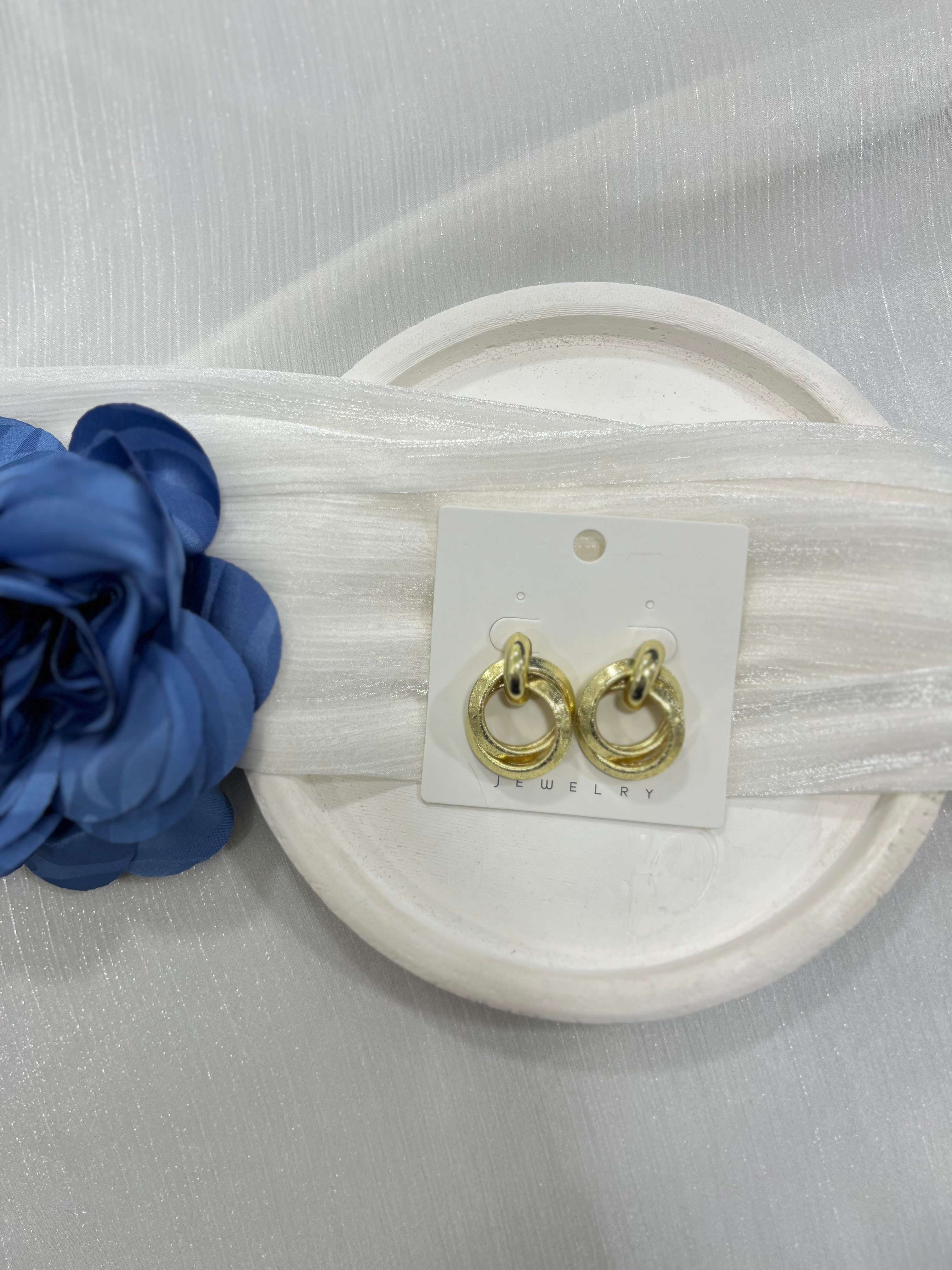 Gold Sarmal Halka Küpe KP03