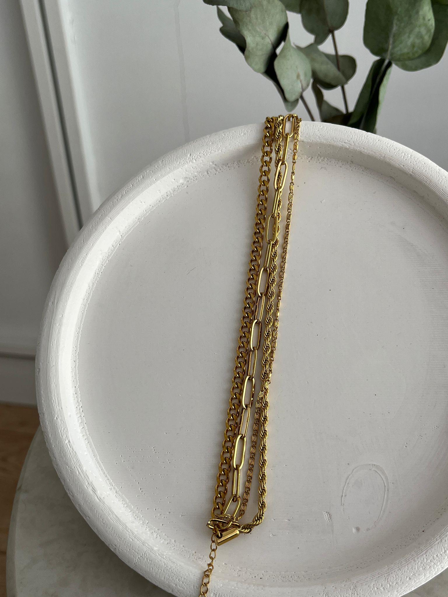 Gold Zincir Detaylı Halhal ST25