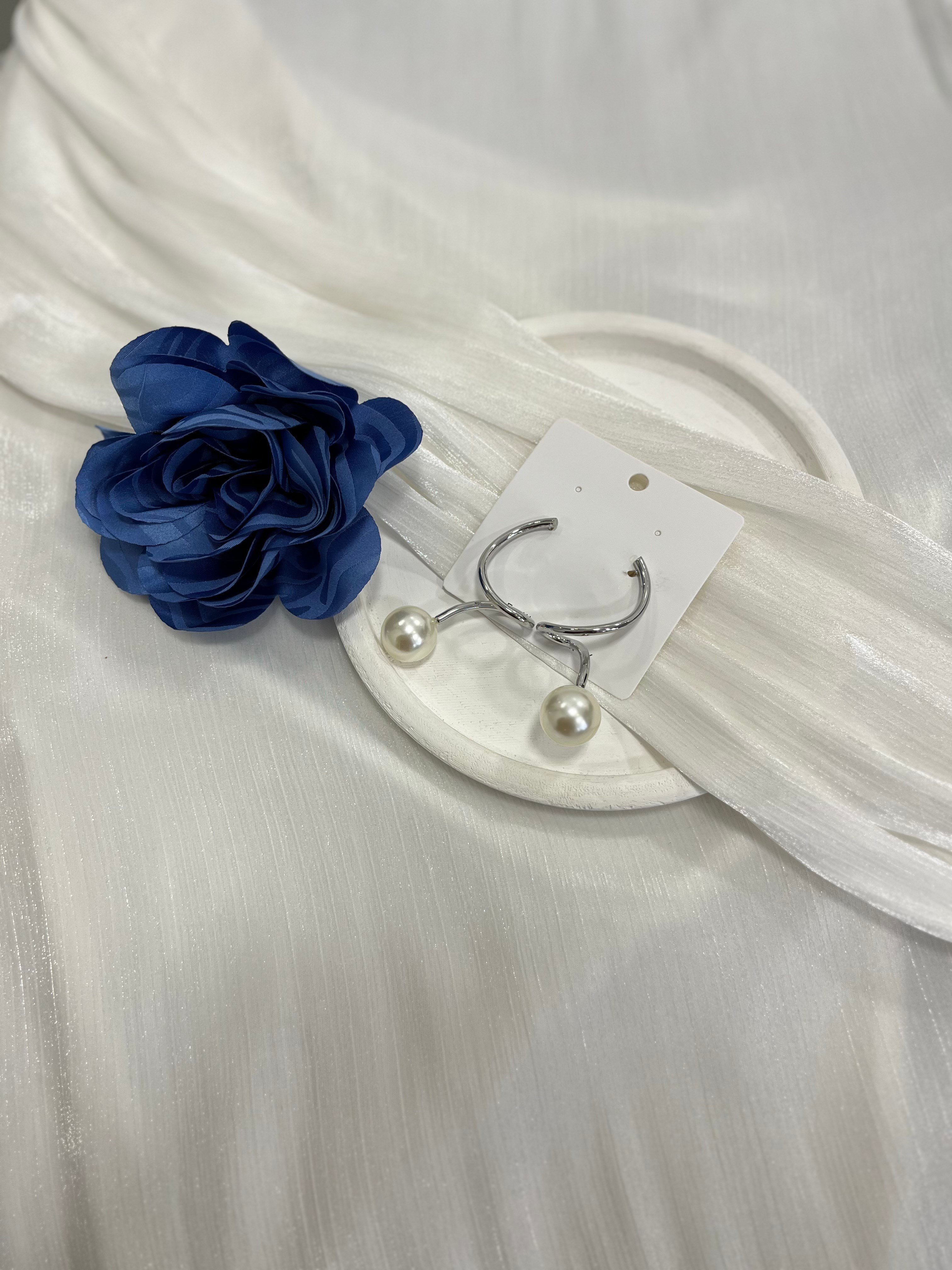 Gümüş Sallantılı İnci Küpe KP09