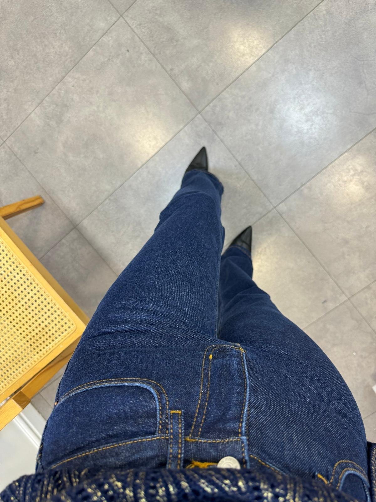Lacivert Bol Paça Pantolon 24597