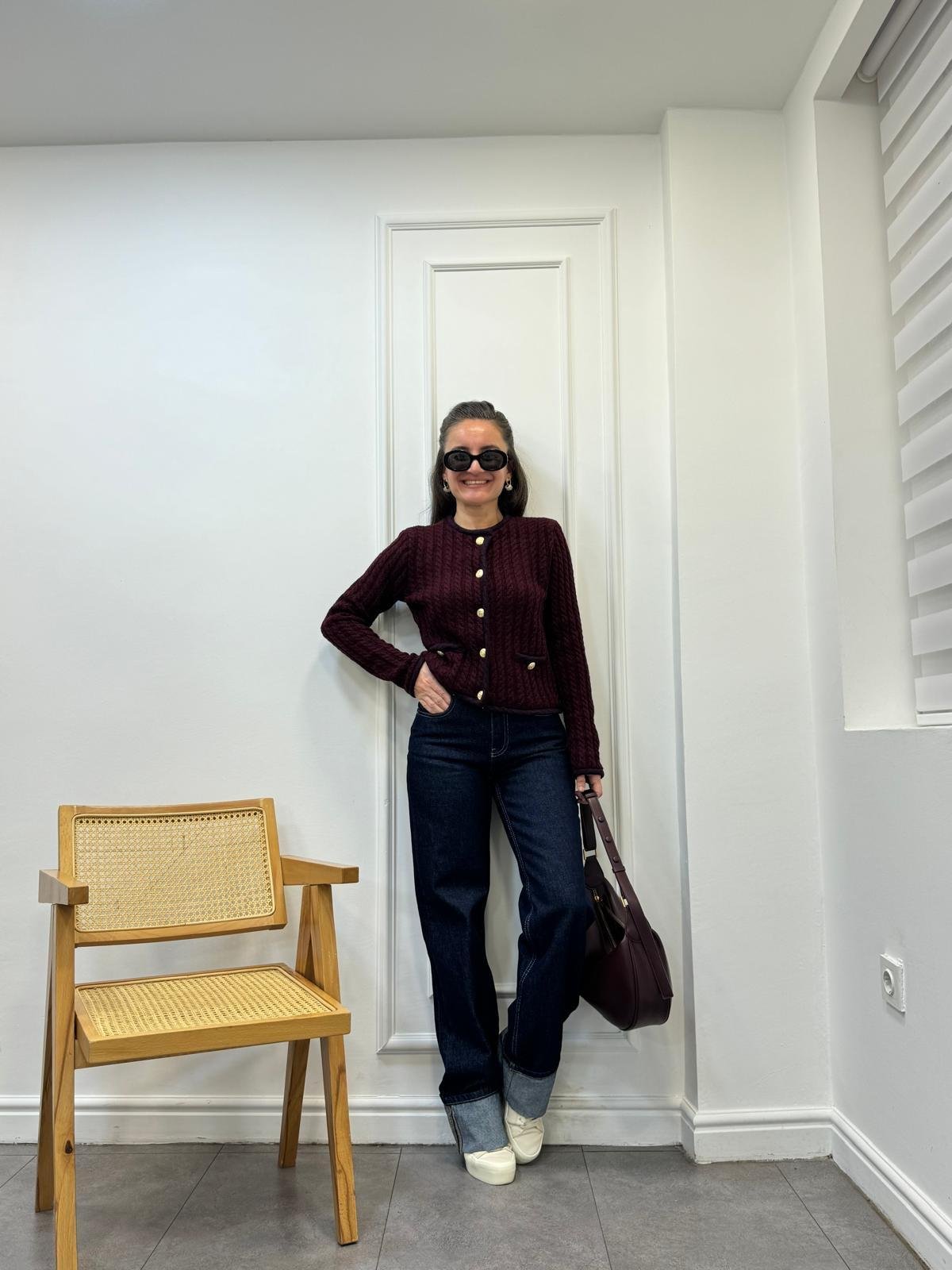 Lacivert Double Paça Detaylı Geniş Jean 71752