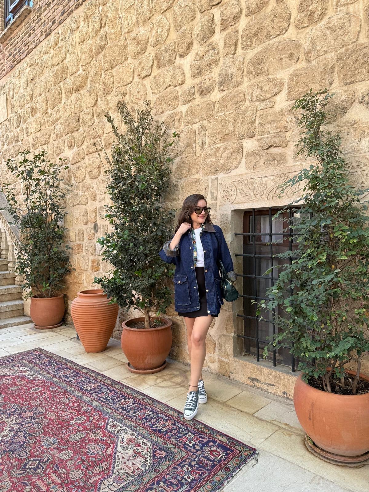 Lacivert Kadife Yaka Cepli Denim Ceket 36781