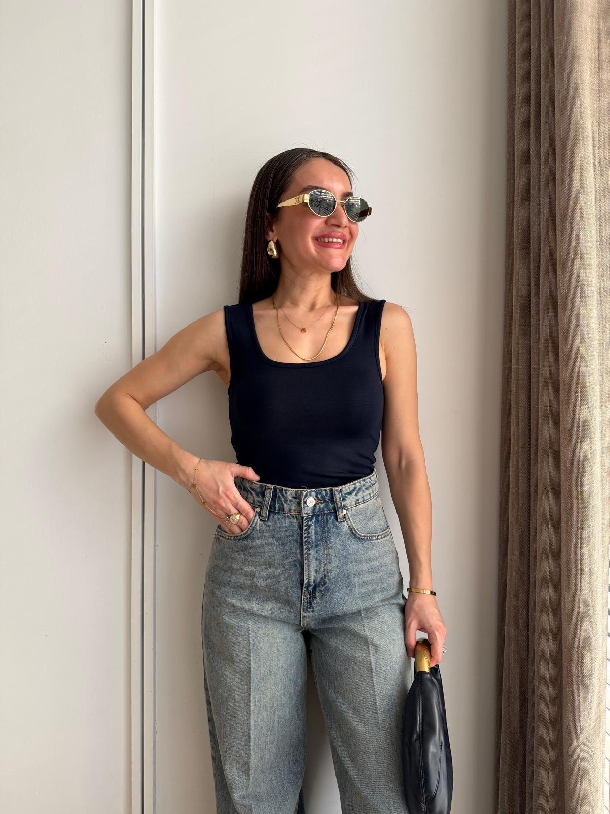 Lacivert Kalın Askılı Atlet 1385