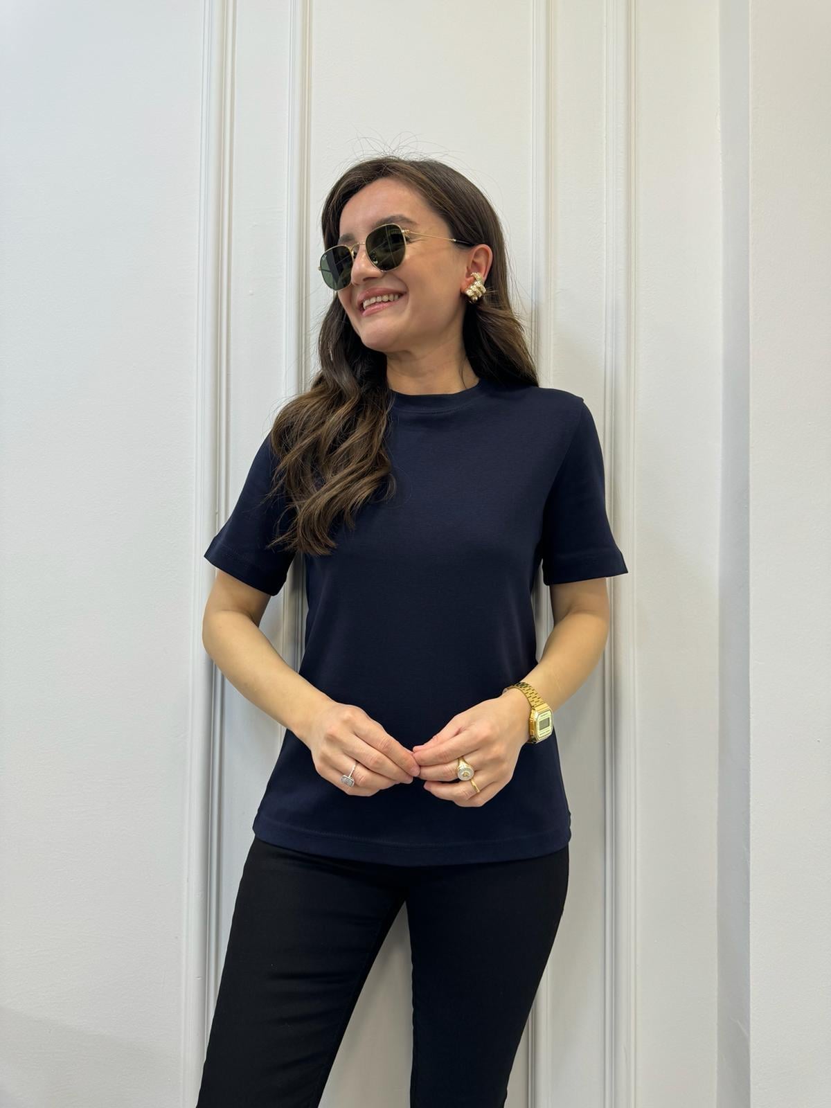 Lacivert Massimo Dutti Tişört