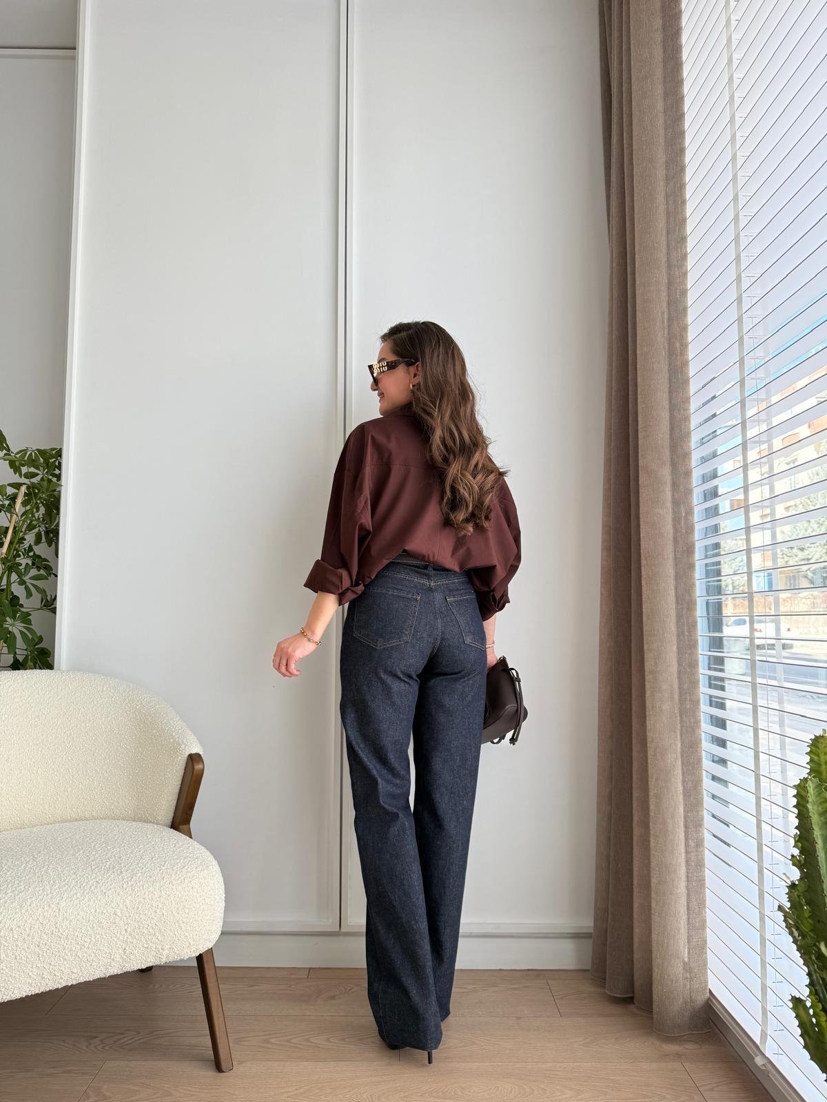 Lacivert Straight Fit Jean Pantolon 1421