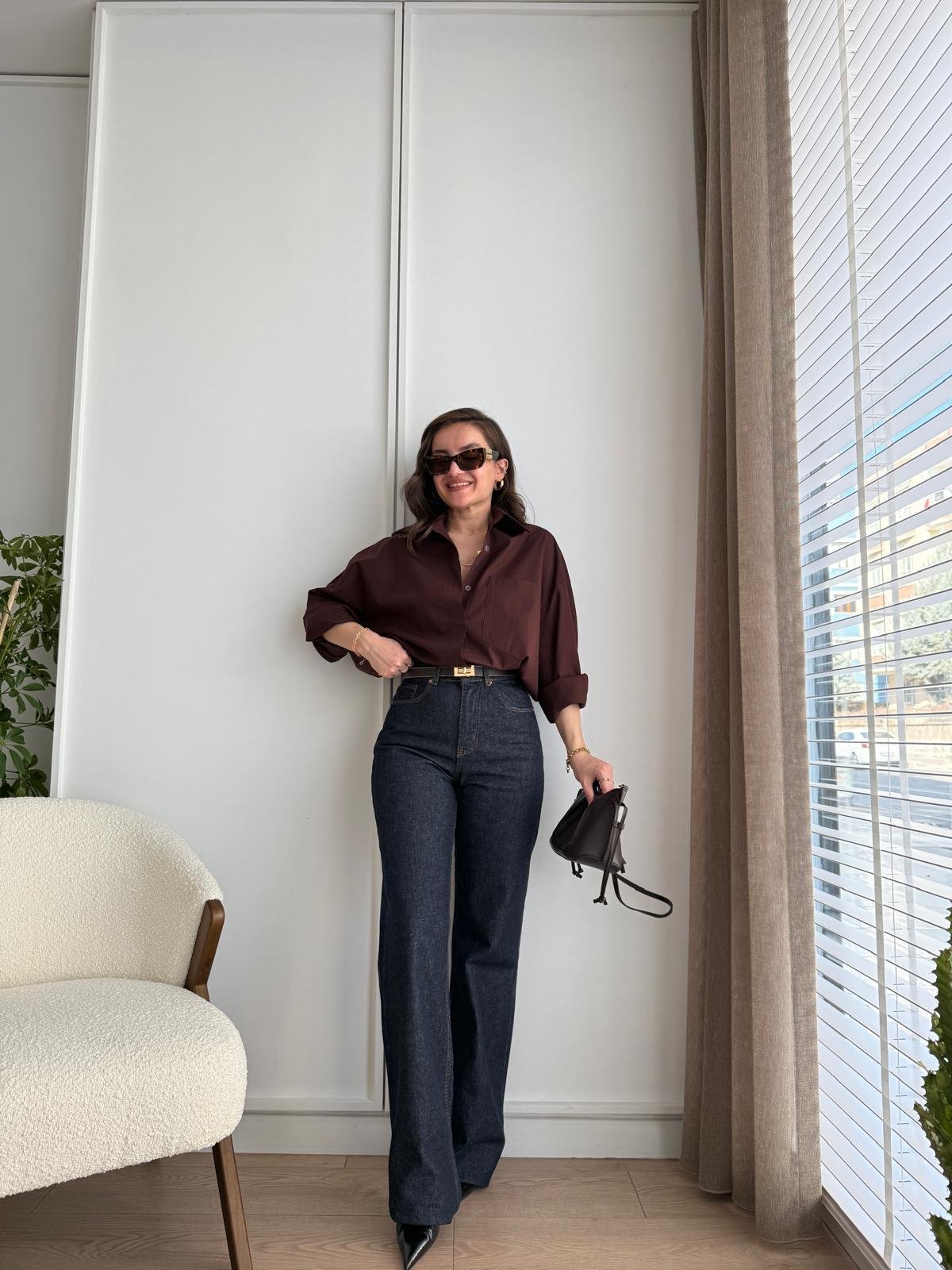 Lacivert Straight Fit Jean Pantolon 1421