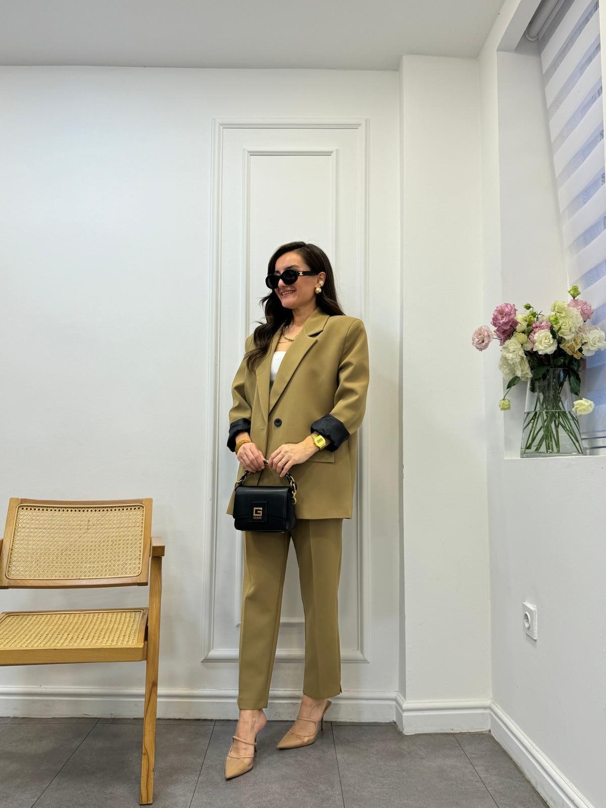 Olive Premıum Seri Vatkalı Blazer Ceket 9411
