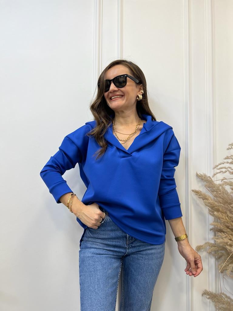 Sax Scuba Kumaş Kapüşonlu Sweatshirt 1001
