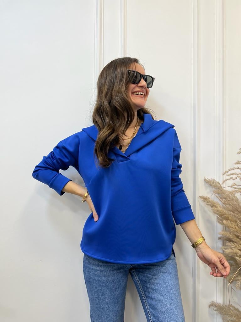 Sax Scuba Kumaş Kapüşonlu Sweatshirt 1001