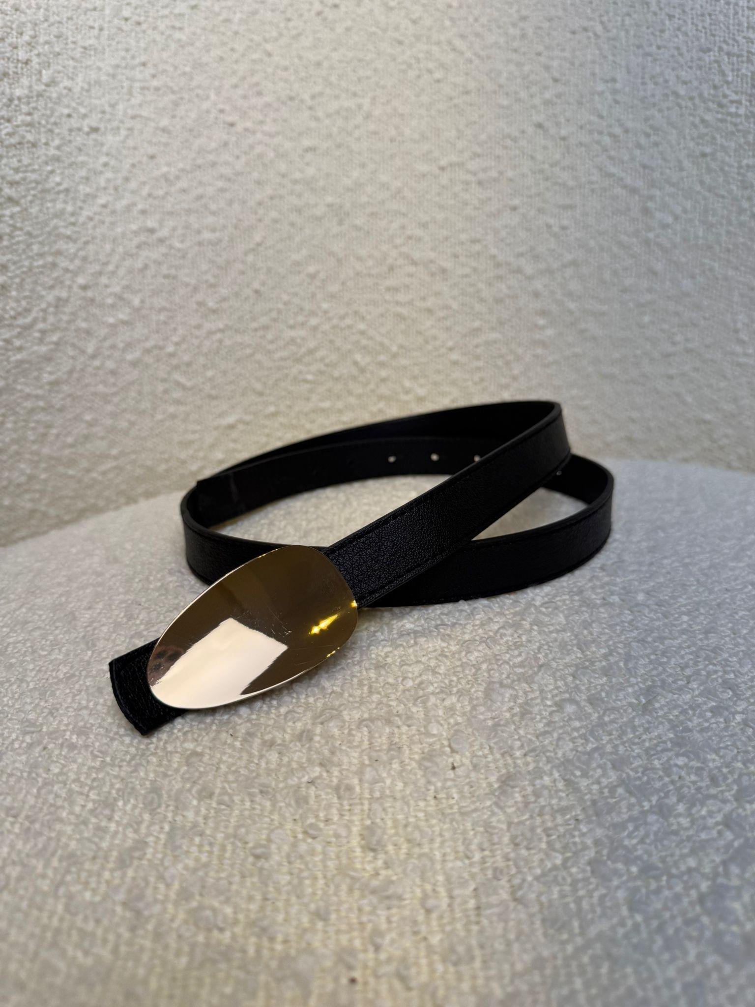 Siyah Gold Damla Tokalı Kemer SB02