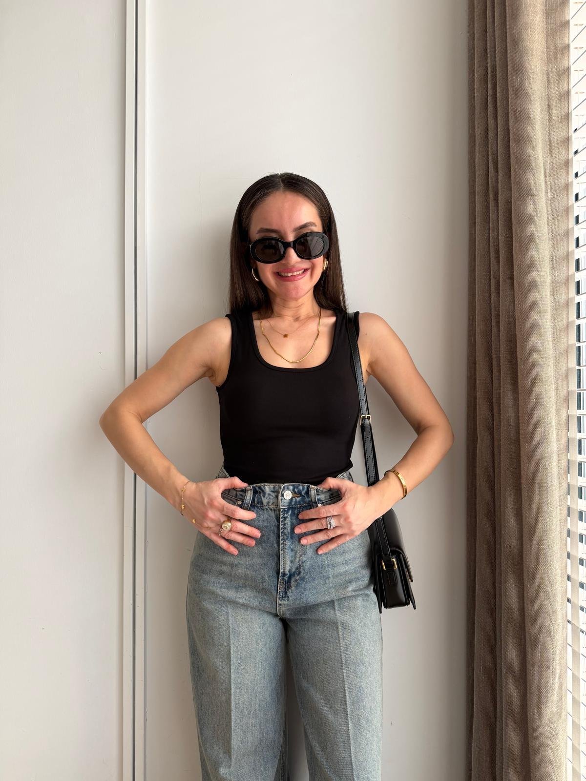 Siyah Kalın Askılı Atlet 1385