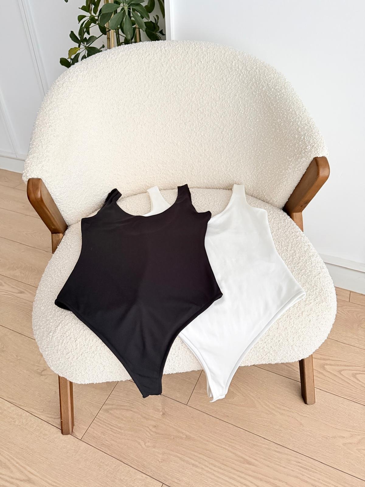 Siyah Kalın Askılı Bodysuit 1075