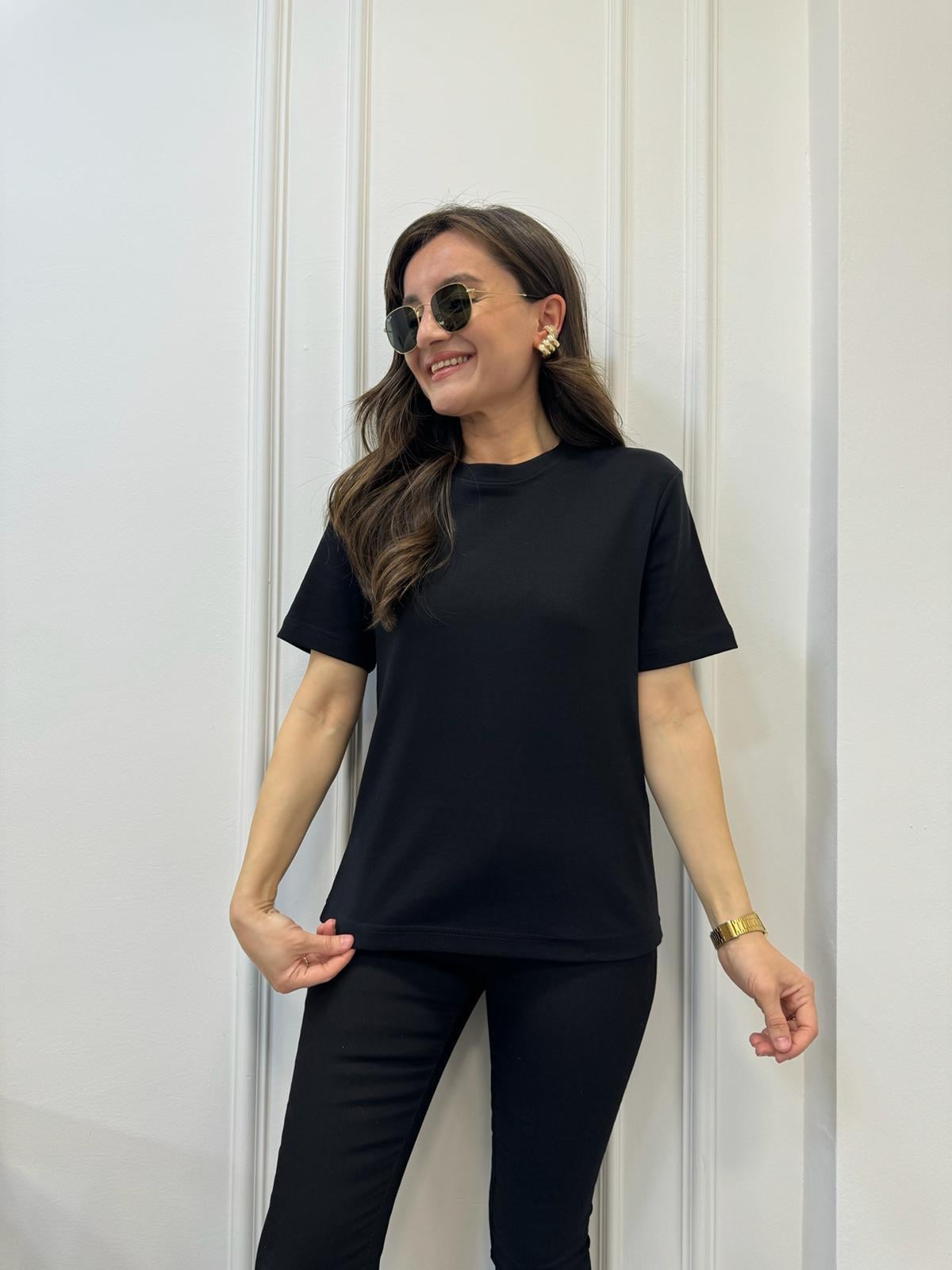 Siyah Massimo Dutti Tişört