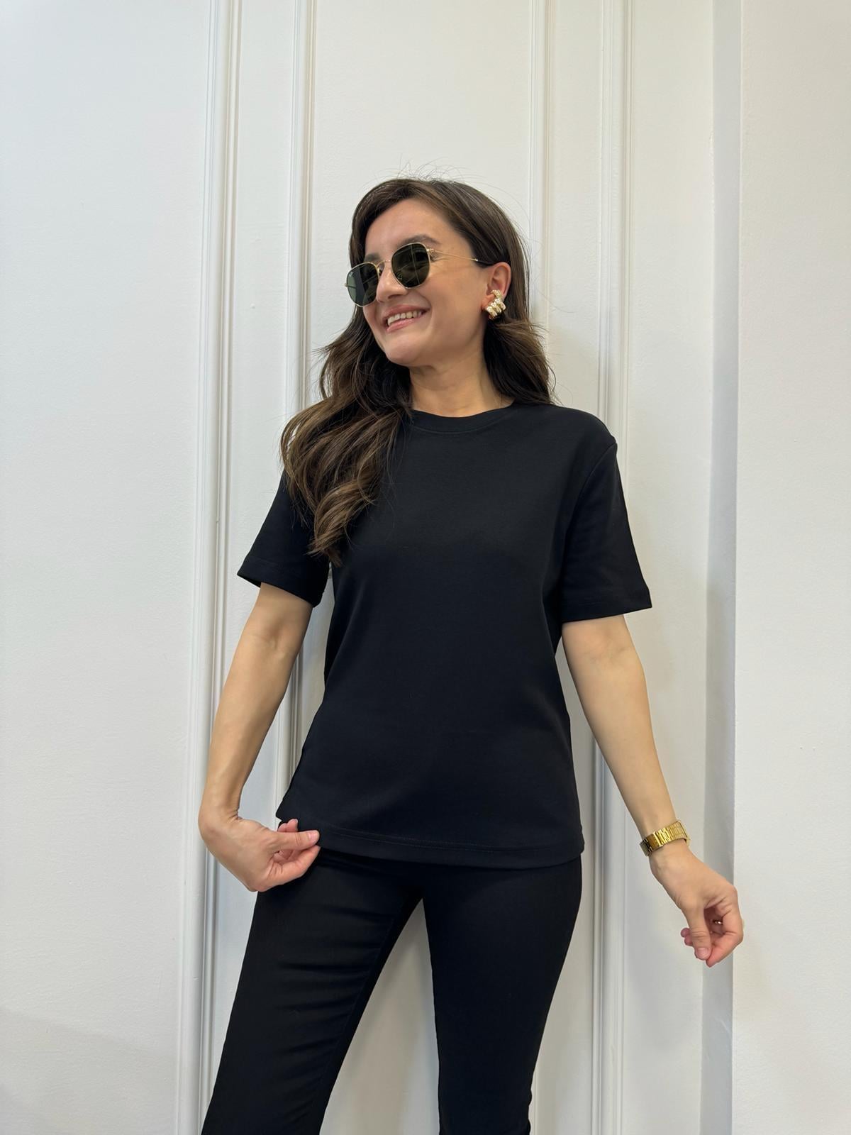 Siyah Massimo Dutti Tişört