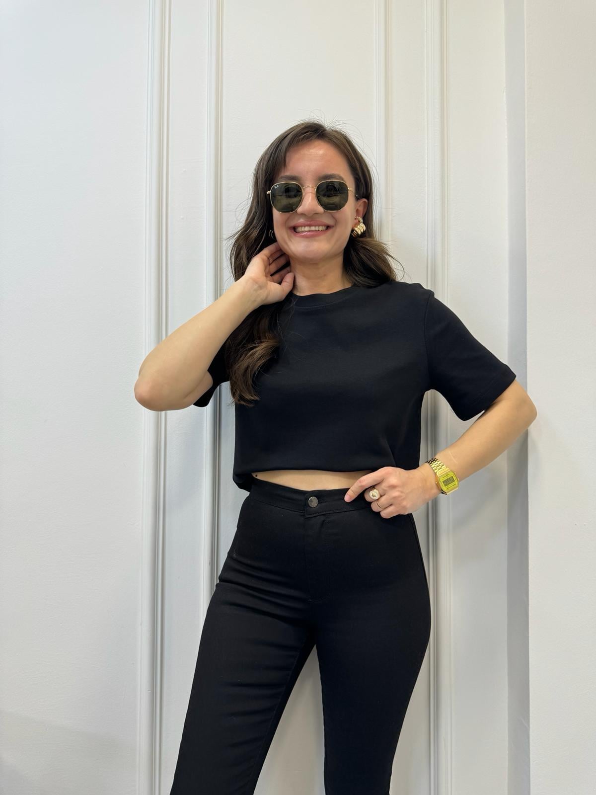 Siyah Massimo Dutti Tişört