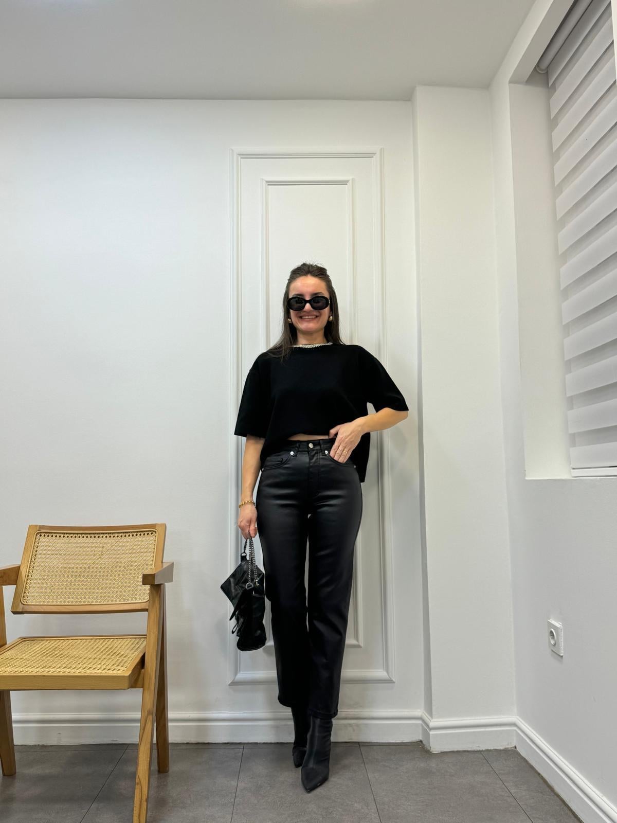 Siyah Mumlanmış Skinny Jean 1382