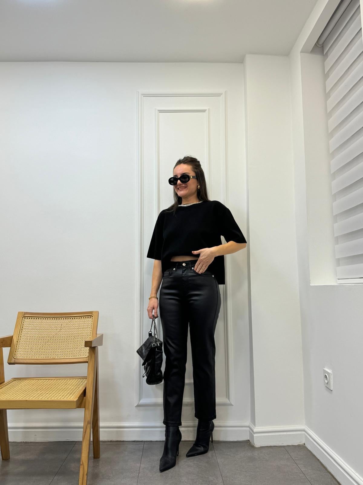 Siyah Mumlanmış Skinny Jean 1382