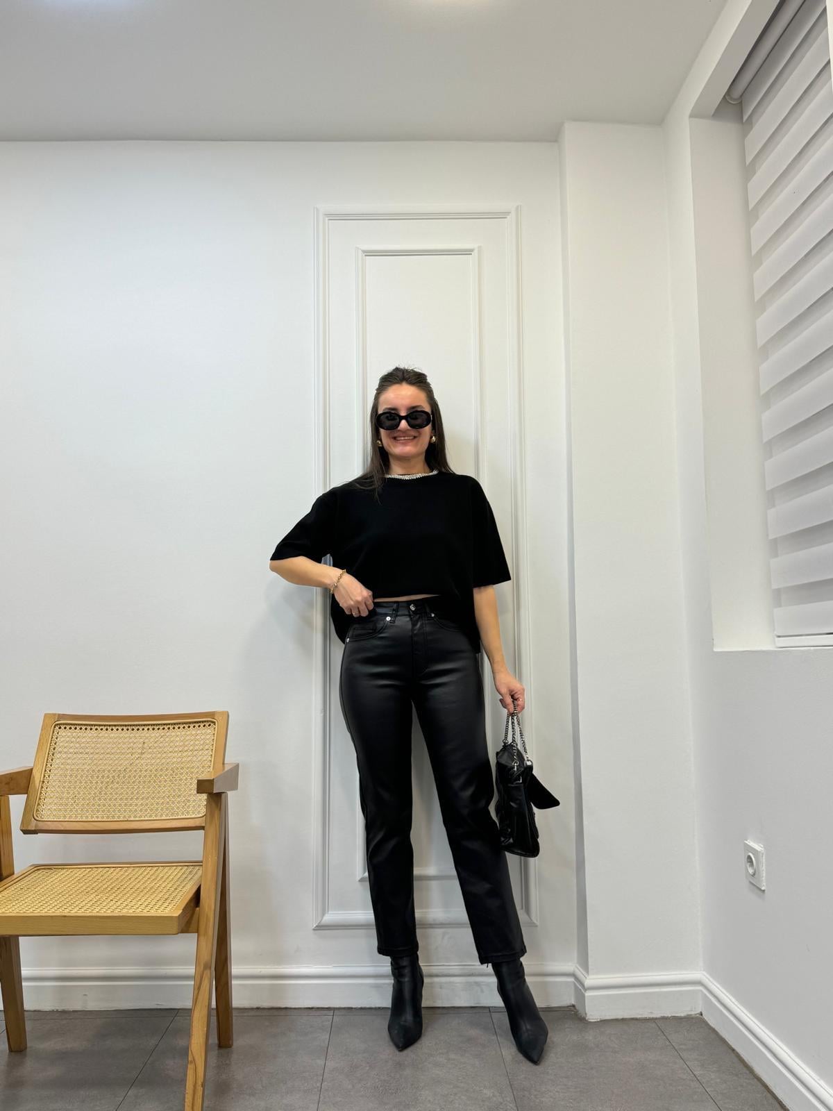 Siyah Mumlanmış Skinny Jean 1382