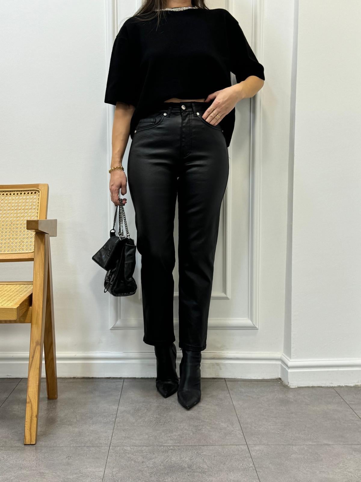 Siyah Mumlanmış Skinny Jean 1382