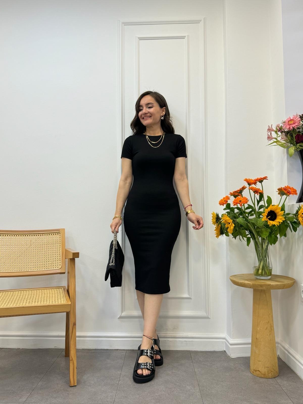 Siyah Orijinal Marka Kaşkorse Elbise 155