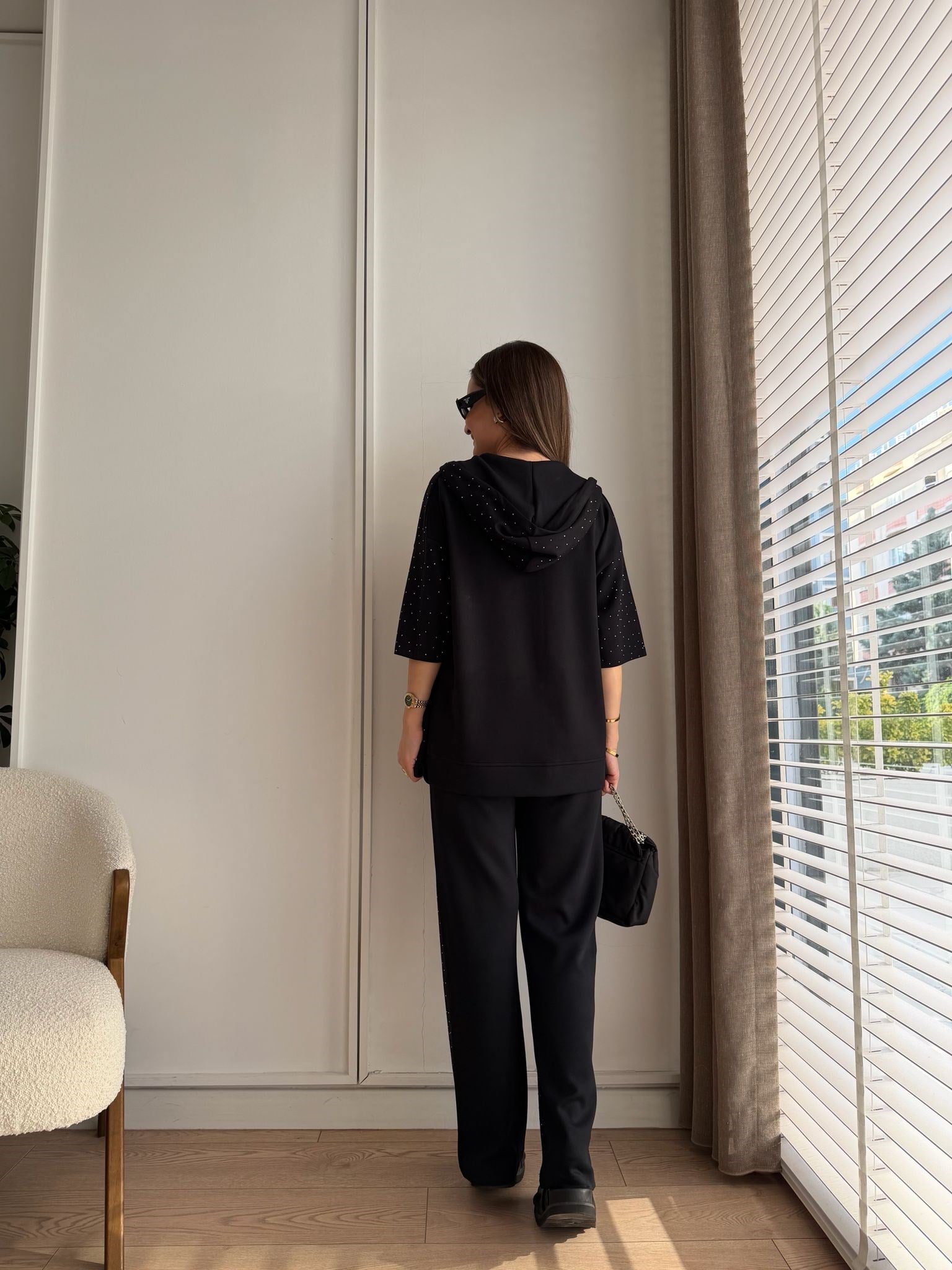 Siyah Taşlı Üçlü Takım 2366