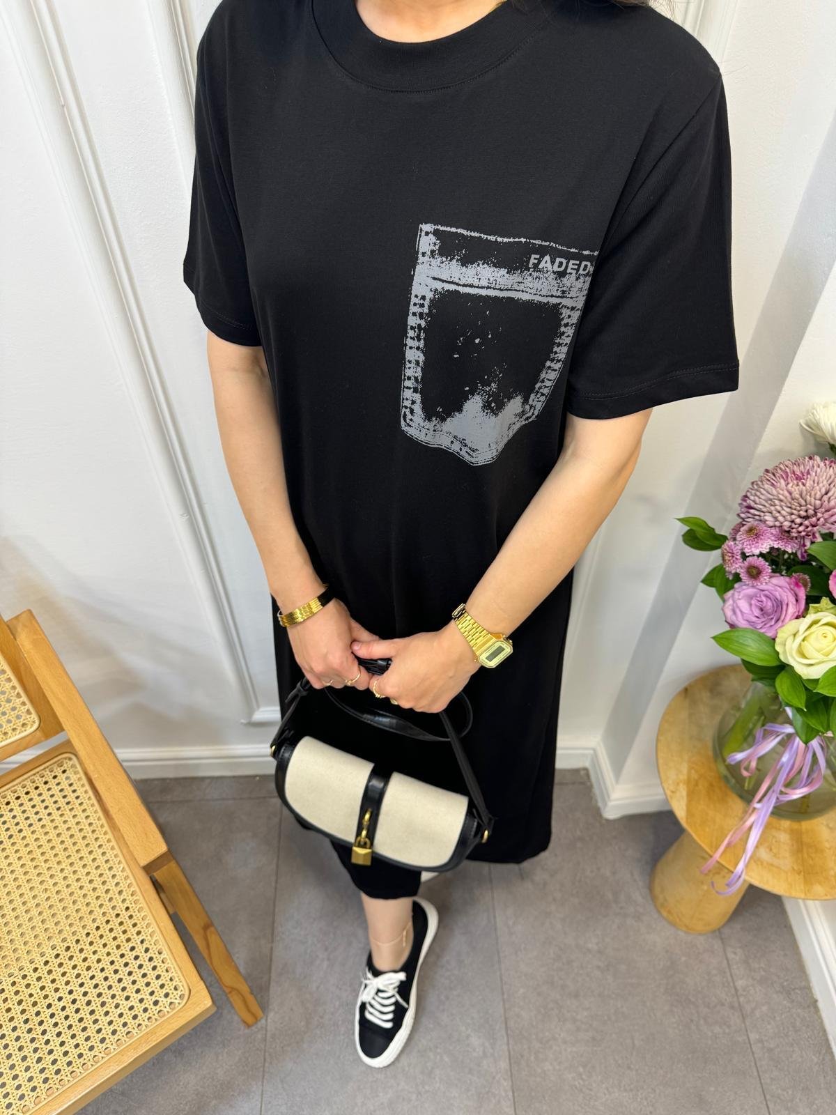 Siyah TWS Model Basic Elbise 015