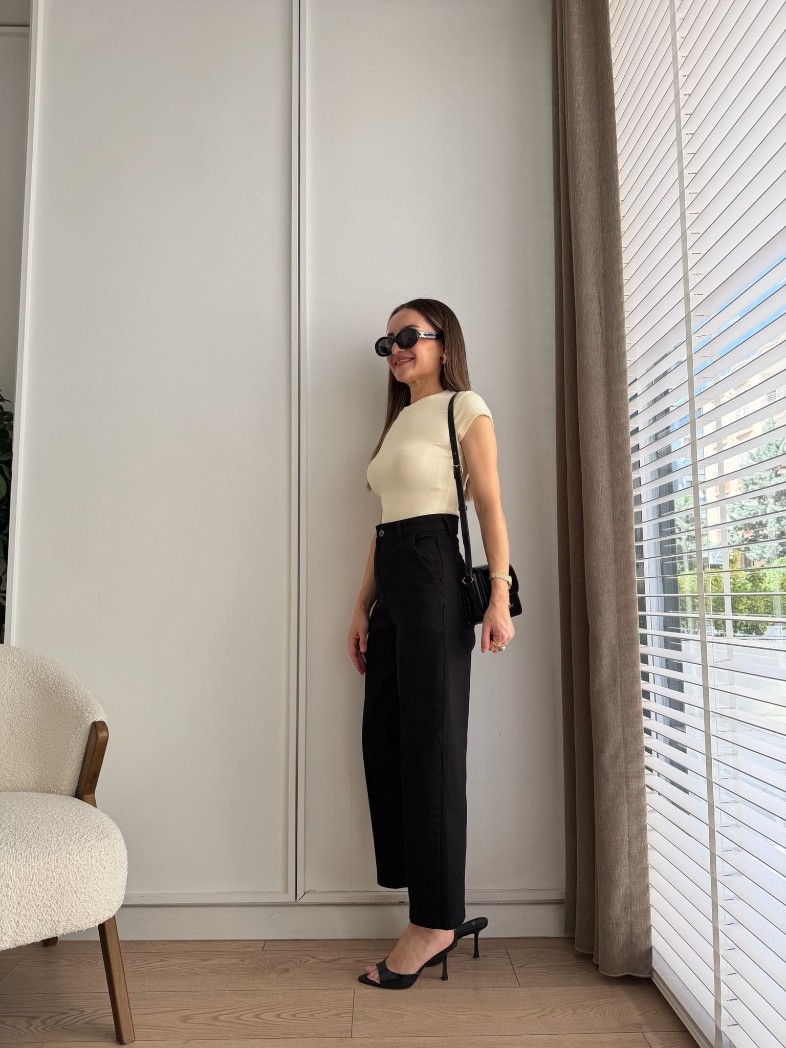 Siyah Ütü İzli Boyfriend Jean 3001