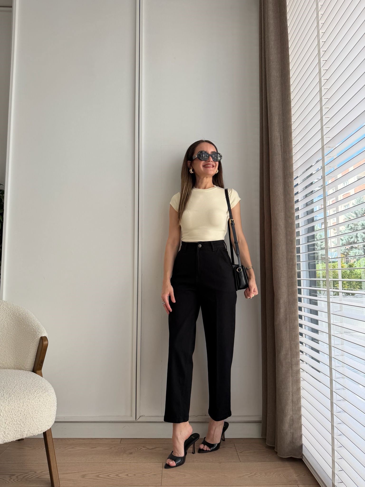 Siyah Ütü İzli Boyfriend Jean 3001