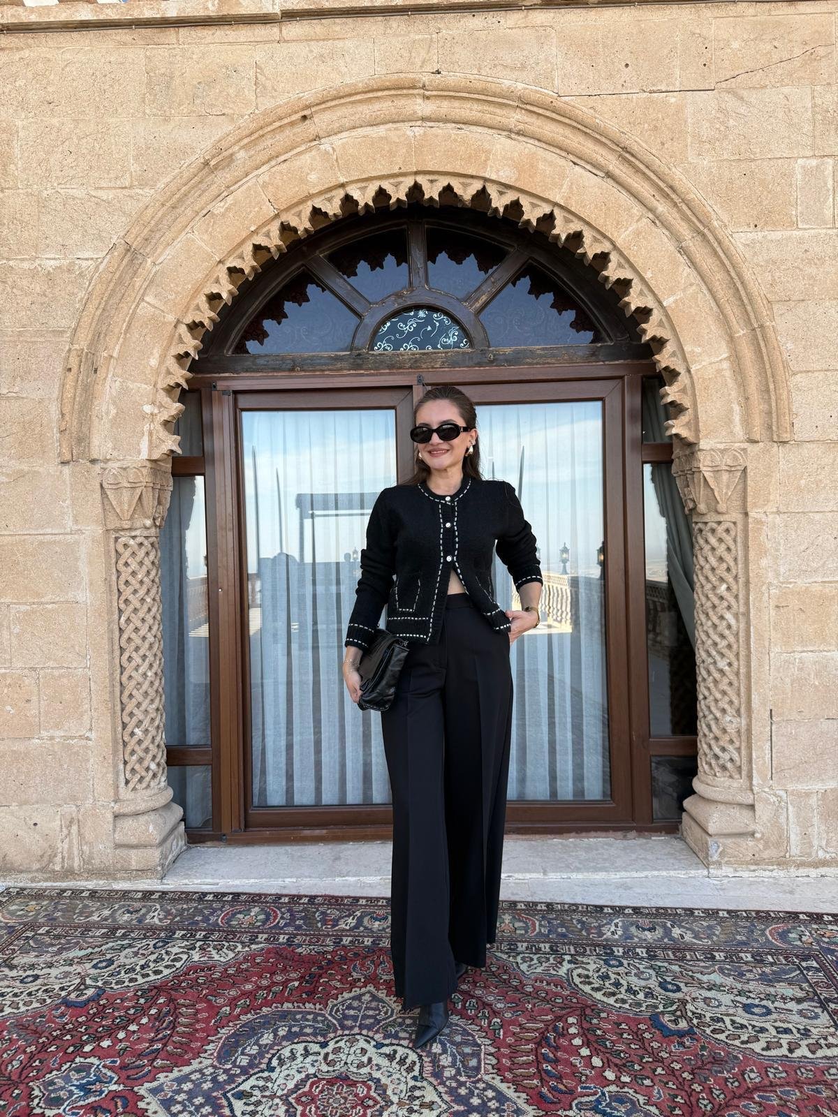 Siyah Yüksek Bel Palazzo Pantolon 5190