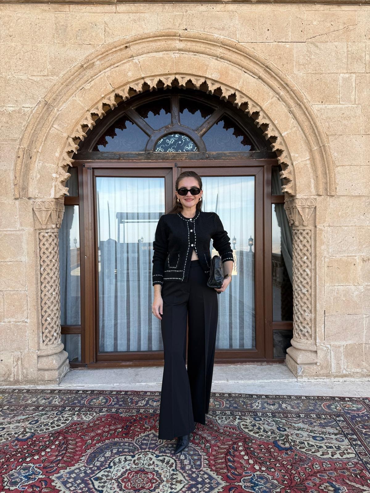 Siyah Yüksek Bel Palazzo Pantolon 5190