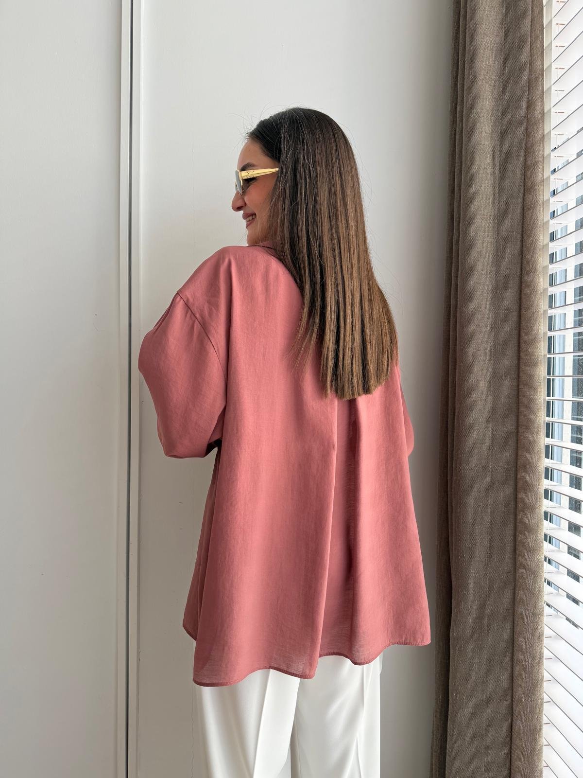 Tarçın Lüx Kalite Oversize Gömlek 4612