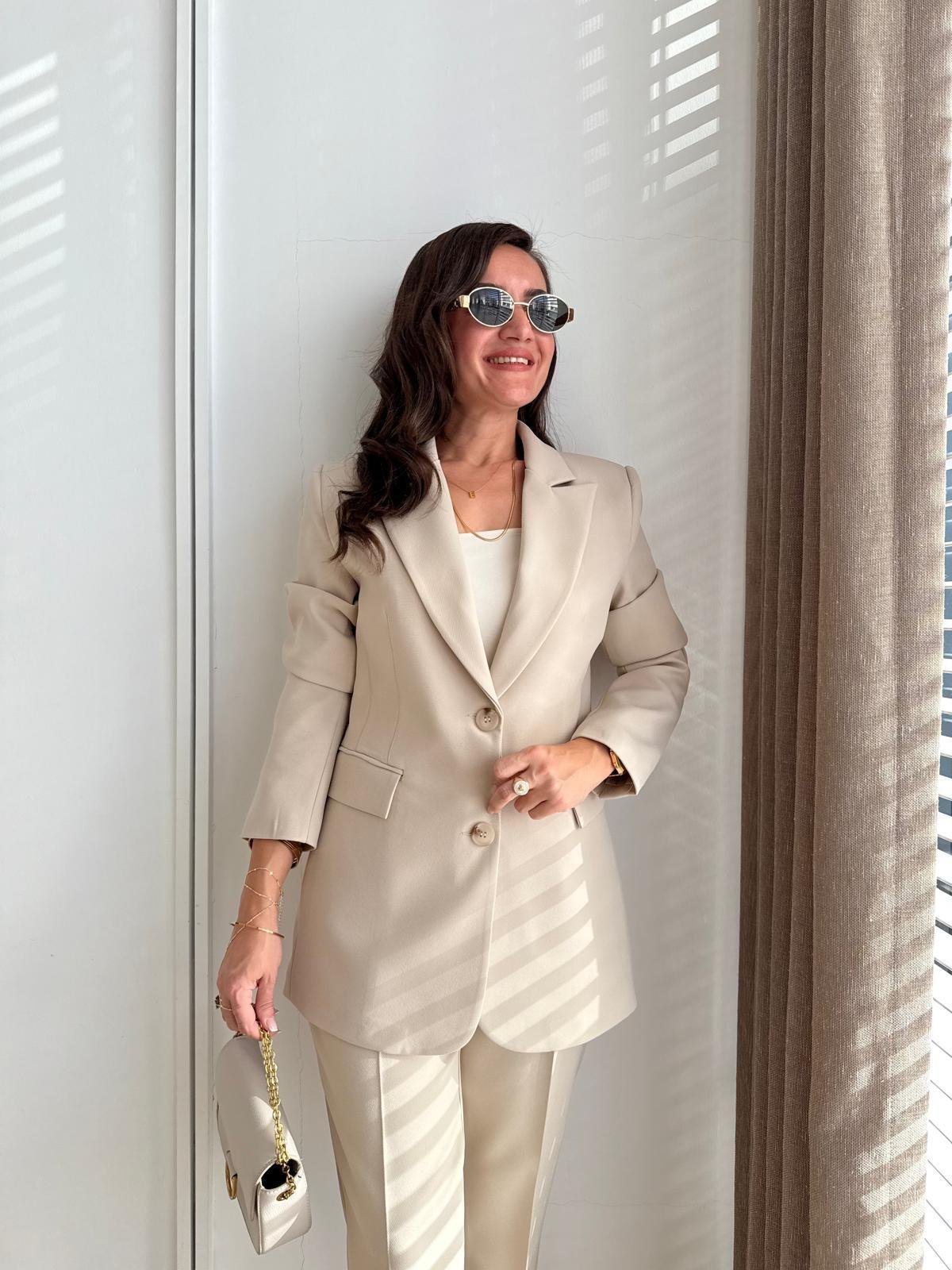 Taş Düğmeli Slimfit Blazer Ceket 7542