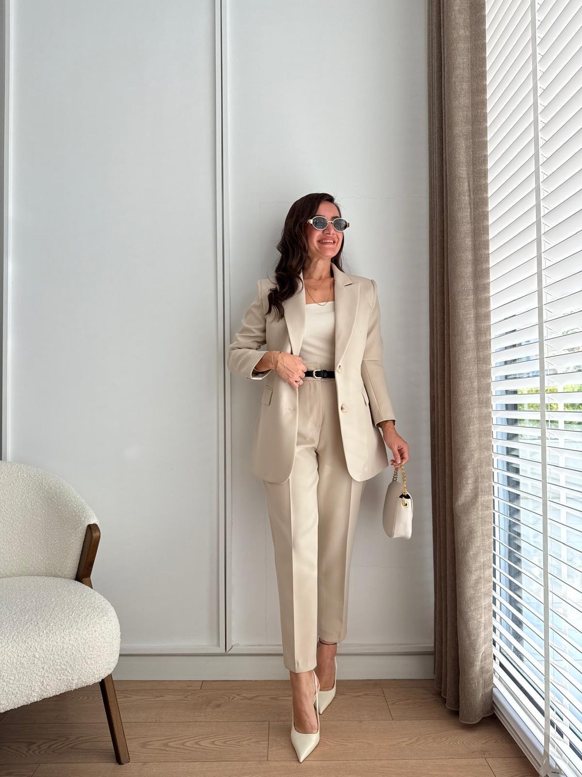 Taş Düğmeli Slimfit Blazer Ceket 7542
