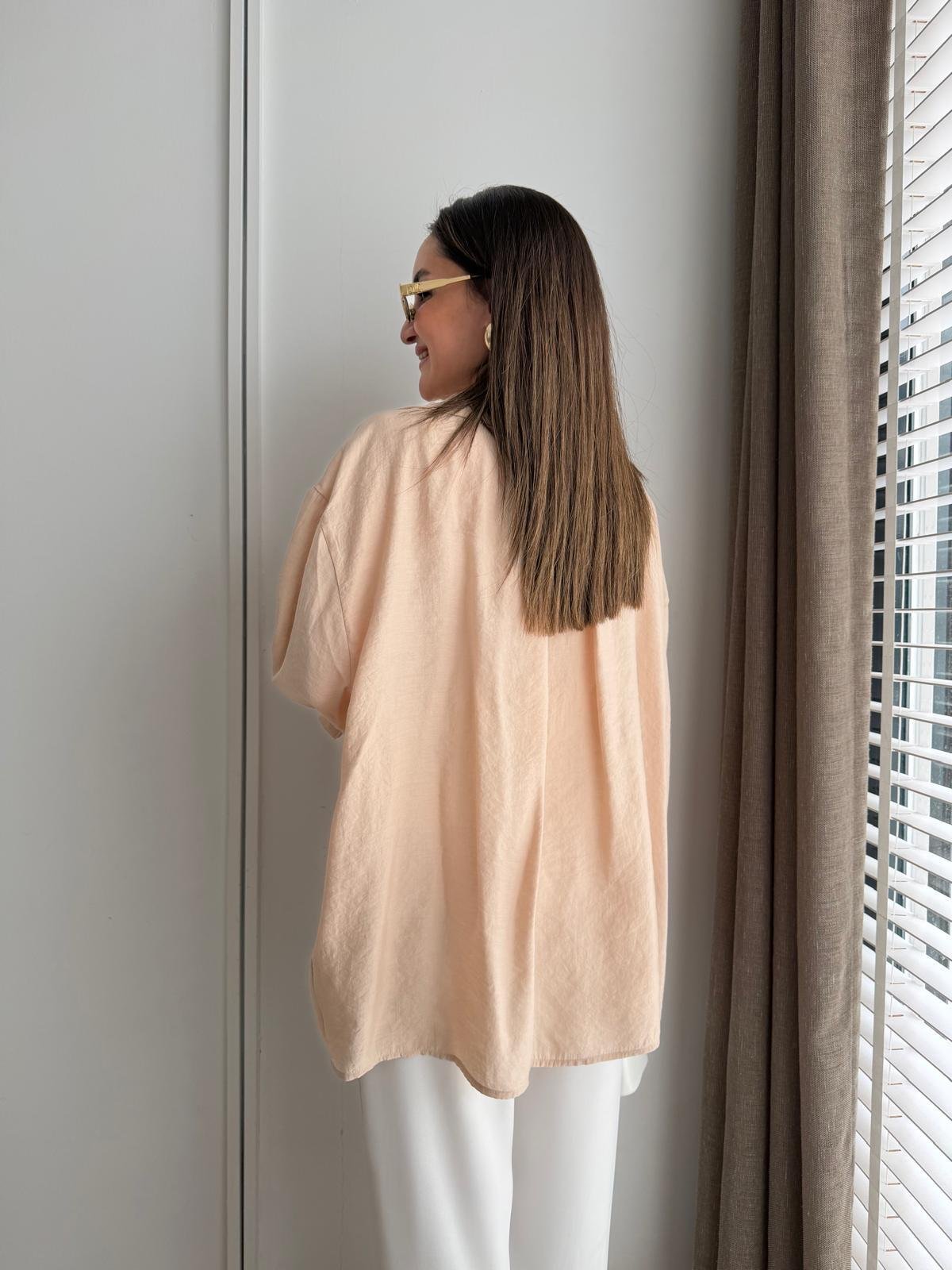 Taş Lüx Kalite Oversize Gömlek 4612