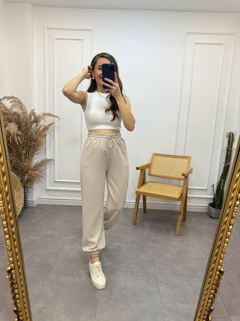 Taş Modal Kumaş Bileği Lastikli Eşofman TK03