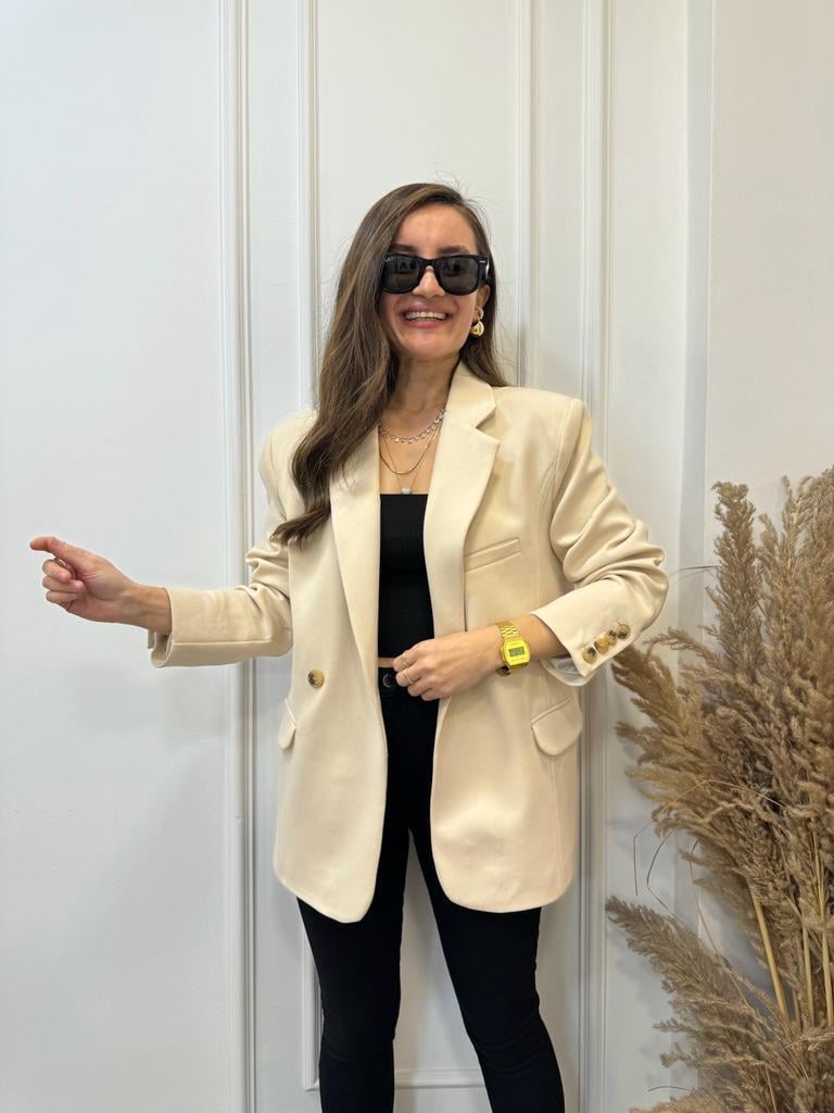 Taş Premium Kalite Düğme Detaylı Blazer Ceket 9355