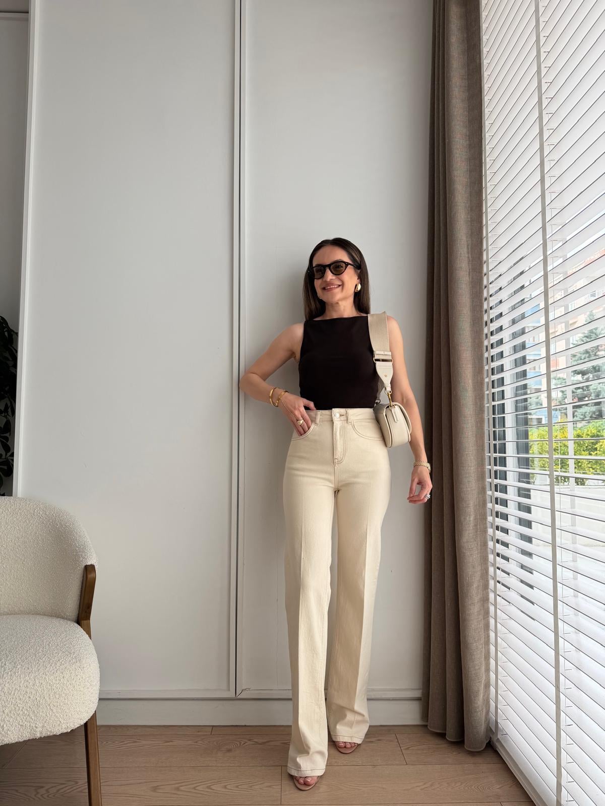 Taş Ütü İzi Boru Paça Jean 26597