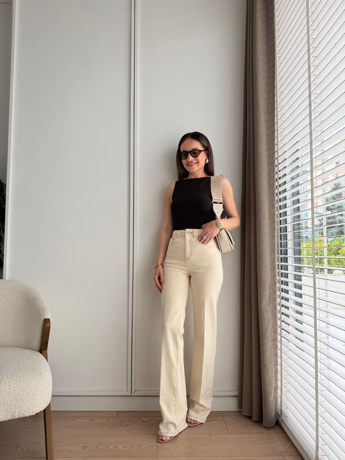 Taş Ütü İzi Boru Paça Jean 26597