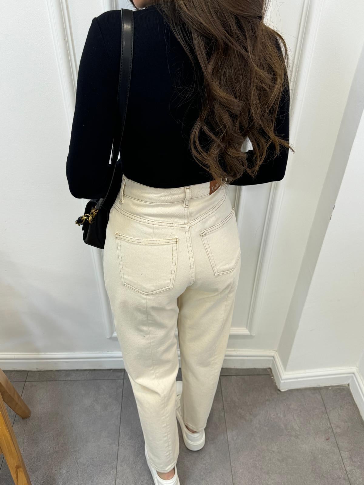 Taş Yüksek Bel Boyfriend Pantolon 24315
