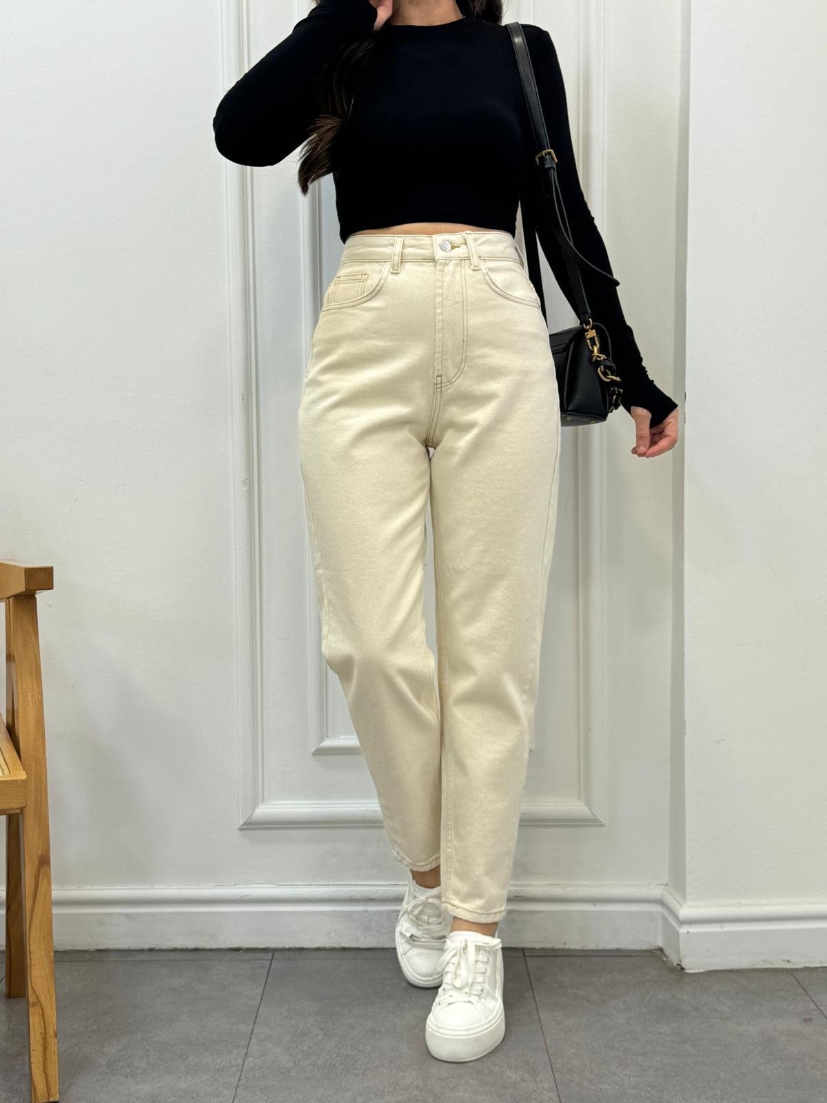 Taş Yüksek Bel Boyfriend Pantolon 24315